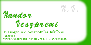 nandor veszpremi business card